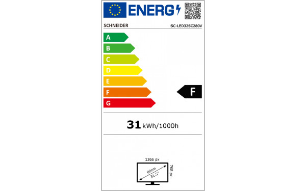 SCHNEIDER SC-LED32SC280V - &Eacute;tiquette &eacute;nergie v2