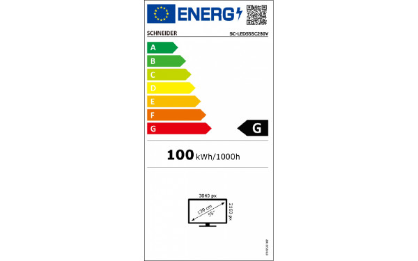 SCHNEIDER SC-LED55SC280V - &Eacute;tiquette &eacute;nergie v2
