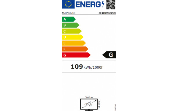 SCHNEIDER SC-LED55SC290V - &Eacute;tiquette &eacute;nergie v2