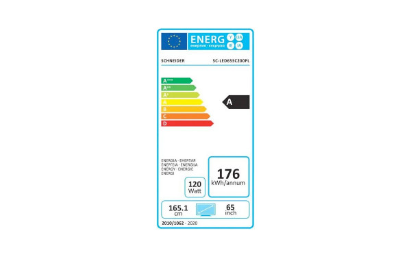 SCHNEIDER SC-LED65SC200PL - &Eacute;tiquette &eacute;nergie