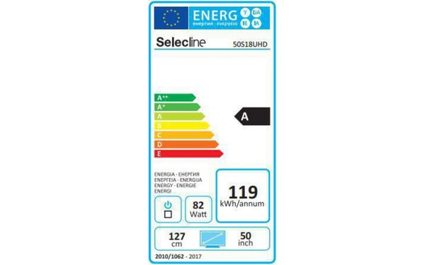 SELECLINE 50S18UHD - &Eacute;tiquette &eacute;nergie