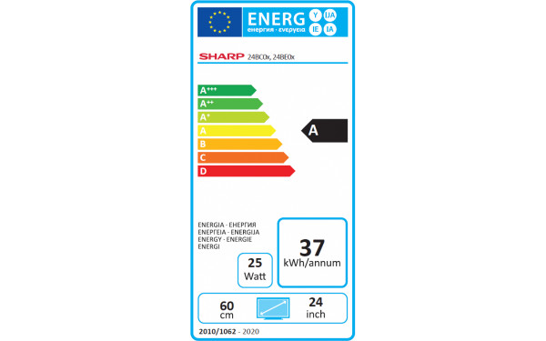 SHARP 24BC0E - &Eacute;tiquette &eacute;nergie