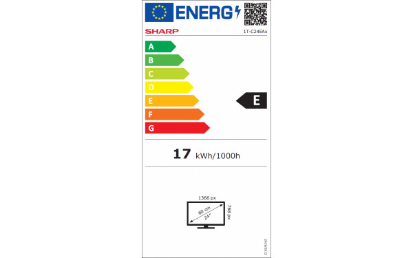SHARP 24EA3E - &Eacute;tiquette &eacute;nergie v2