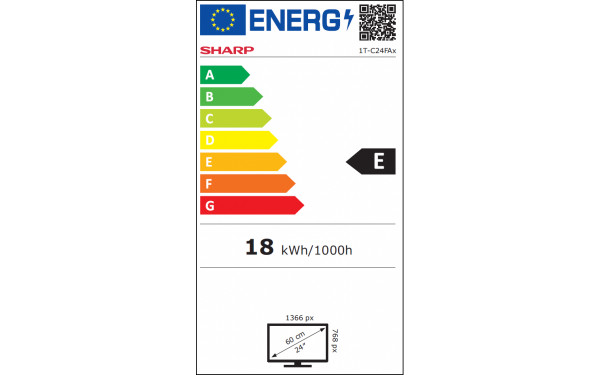 SHARP 24FA2E - &Eacute;tiquette &eacute;nergie v2