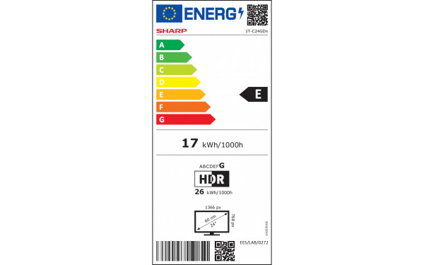 SHARP 24GD2225E - &Eacute;tiquette &eacute;nergie v2