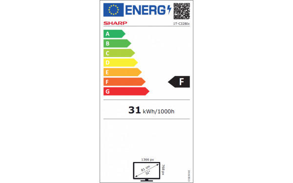 SHARP 32BI4EA - &Eacute;tiquette &eacute;nergie v2