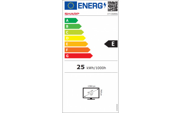 SHARP 32EA6E - &Eacute;tiquette &eacute;nergie v2