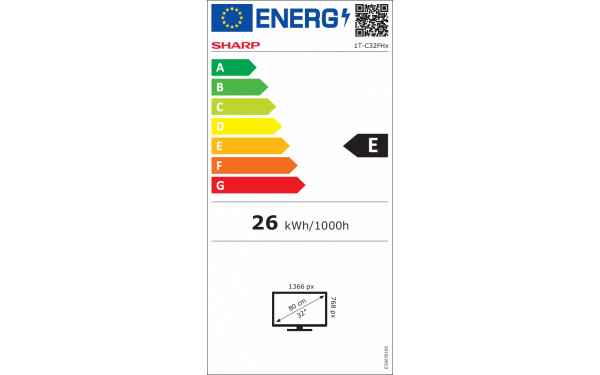 SHARP 32FH2EA - &Eacute;tiquette &eacute;nergie v2