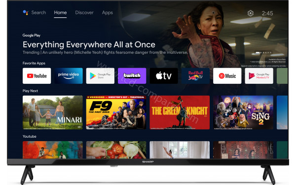 SHARP 32FH7EA - Vue de face