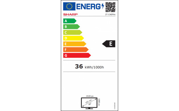 SHARP 40FH7EA - &Eacute;tiquette &eacute;nergie v2