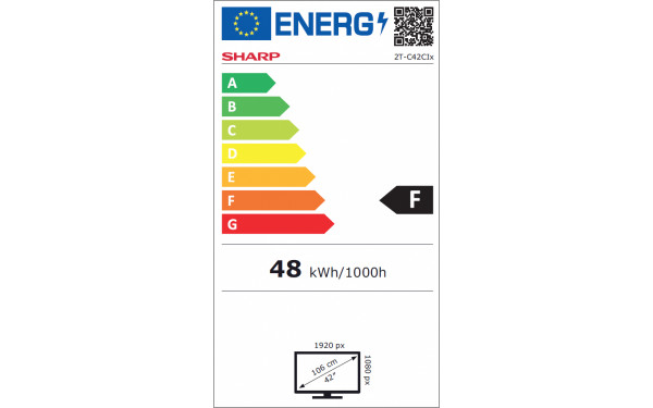 SHARP 42CI2EA - &Eacute;tiquette &eacute;nergie v2