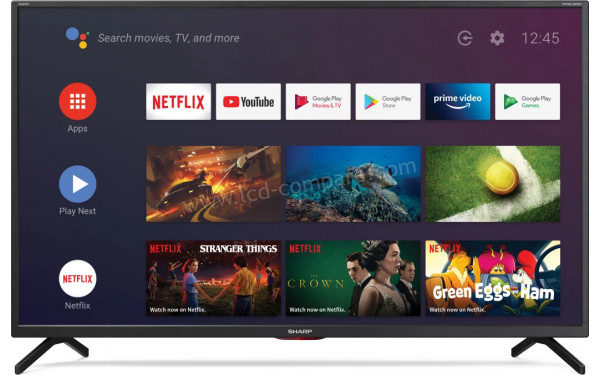 SHARP 43BN5EA - Vue de face interface Android