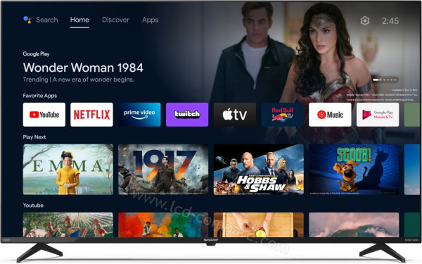 SHARP 55FN6EA - Vue de face Android