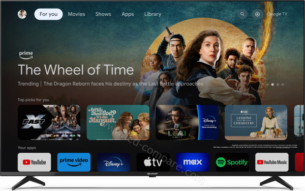 SHARP 55GL4260E - Vue de face