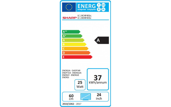 SHARP LC-24CHF4012EW - &Eacute;tiquette &eacute;nergie