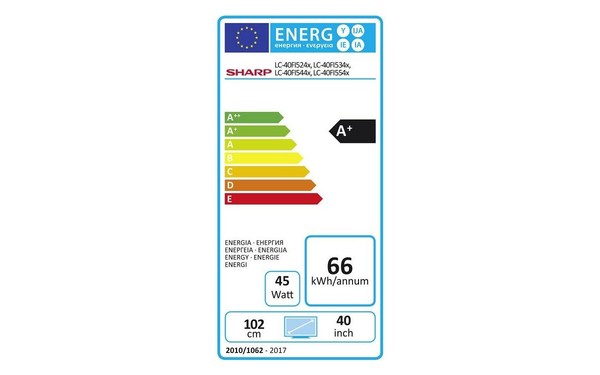 SHARP LC-40FI5242E - &Eacute;tiquette &eacute;nergie
