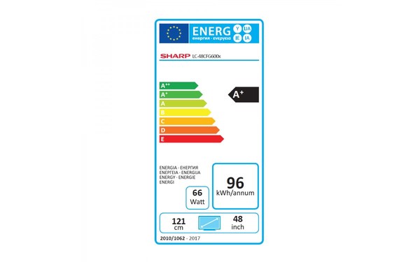 SHARP LC-48CFG6002E - &Eacute;tiquette &eacute;nergie