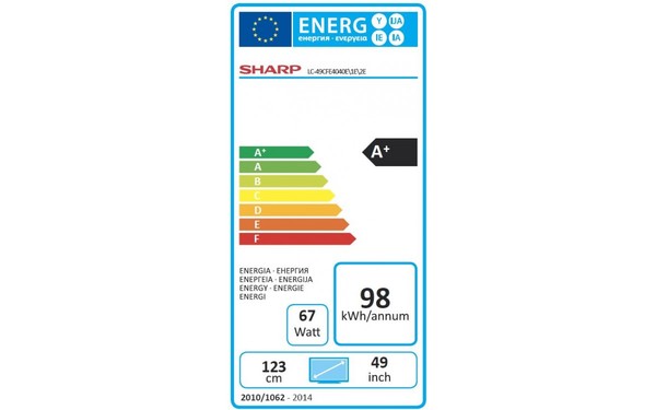 SHARP LC-49CFE4041E - &Eacute;tiquette &eacute;nergie