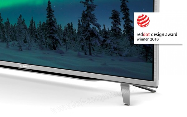 SHARP LC-49CUF8462ES - Zoom sur le coin inf&eacute;rieur droit