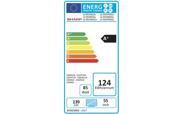 SHARP LC-55CFE6352E - &Eacute;tiquette &eacute;nergie