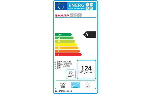 SHARP LC-55SFE7452E - &Eacute;tiquette &eacute;nergie