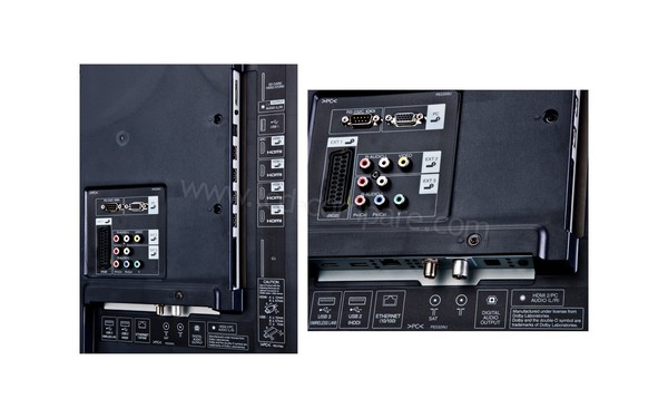 SHARP LC-60LE635E - Connectique &agrave; l'arri&egrave;re