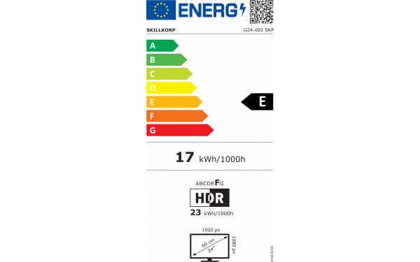 SKILLKORP G24-001 SKP - &Eacute;tiquette &eacute;nergie v2