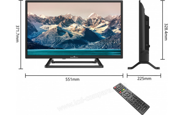 SMART-TECH 24HN10T3 - TV + T&eacute;l&eacute;commande