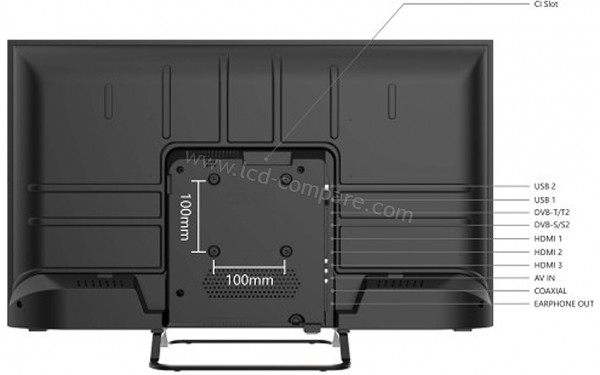SMART-TECH 32HN01V - Vue de l'arri&egrave;re