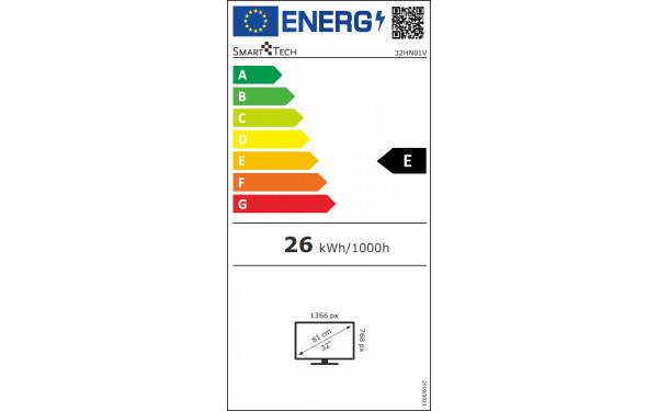 SMART-TECH 32HN01V - &Eacute;tiquette &eacute;nergie v2