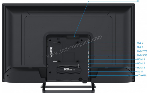 SMART-TECH 32HN10T3 - Vue de l'arri&egrave;re