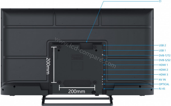 SMART-TECH 40FA10V3 - Vue de l'arri&egrave;re