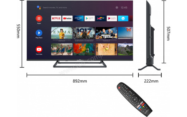 SMART-TECH 40FA10V3 - TV + t&eacute;l&eacute;commande