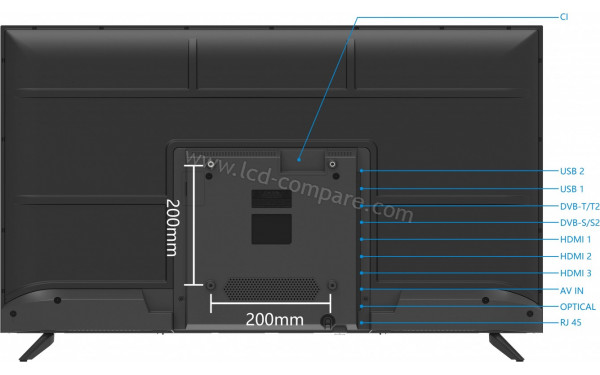 SMART-TECH 40FL10V1 - Vue de l'arri&egrave;re