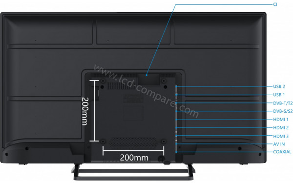 SMART-TECH 40FN10T3 - Vue de l'arri&egrave;re