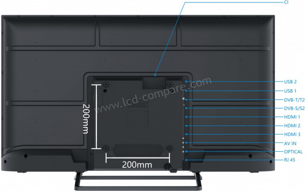 SMART-TECH 43FA10V3 - Vue de l'arri&egrave;re