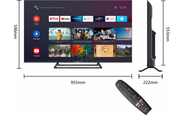 SMART-TECH 43FA10V3 - T&eacute;l&eacute;commande