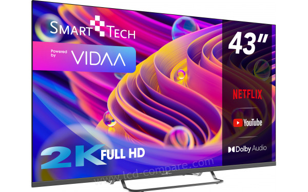 SMART-TECH 43FV02V - Vue 3/4 gauche