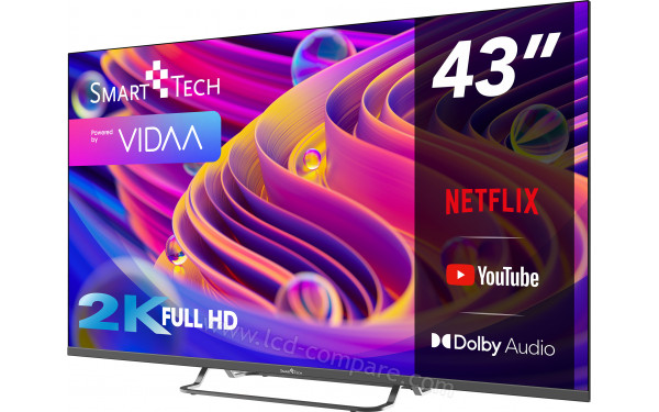 SMART-TECH 43FV02V - Vue 3/4 droite