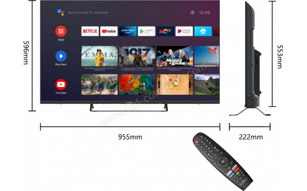 SMART-TECH 43UA10V3 - TV + T&eacute;l&eacute;commande