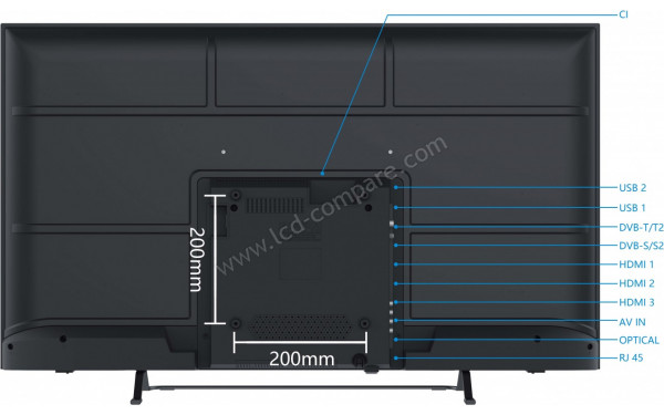 SMART-TECH 43UA10V3 - Vue de l'arri&egrave;re