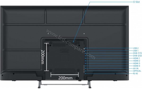 SMART-TECH 50QA20V3 - Vue de l'arri&egrave;re