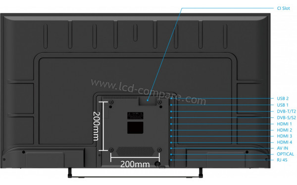 SMART-TECH 50UA20T3 - Vue de l'arri&egrave;re