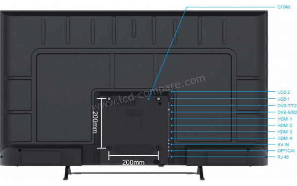 SMART-TECH 50UG10V3 - Vue de l'arri&egrave;re