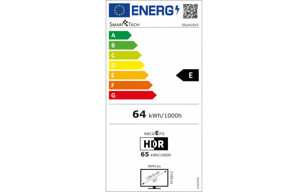 SMART-TECH 55UA10V3 - &Eacute;tiquette &eacute;nergie v2