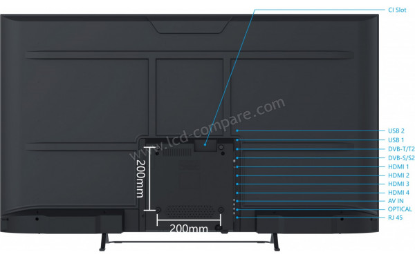 SMART-TECH 55UG10V3 - Vue de l'arri&egrave;re