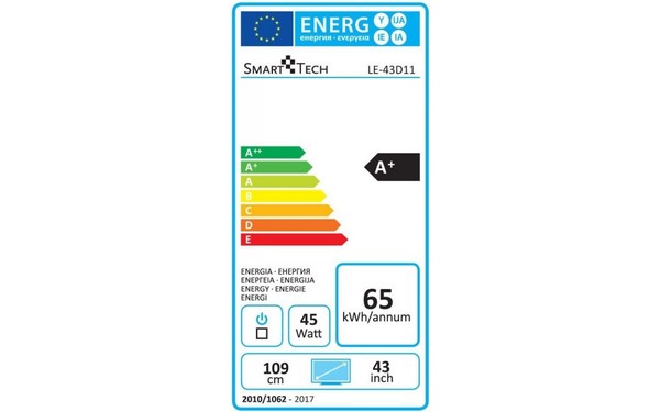 SMART-TECH LE-43D11 - &Eacute;tiquette &eacute;nergie