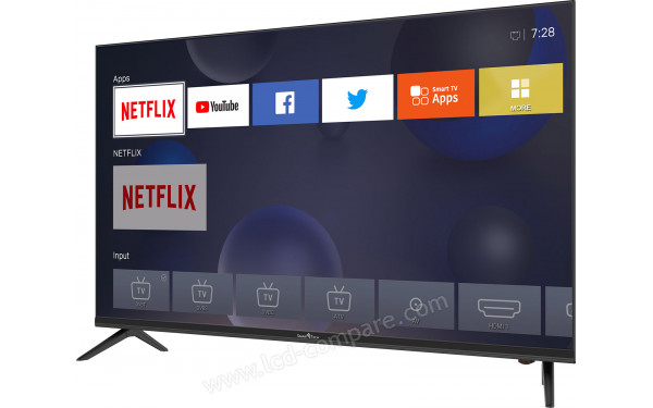 SMART-TECH SMT50S10UV2L1B1 - Vue 3/4 droite