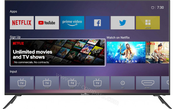 SMART-TECH SMT55F30UV2M1B1 - Vue de face