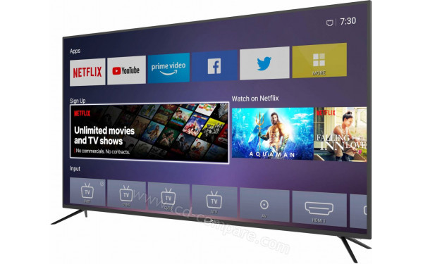 SMART-TECH SMT65A8PUV2M1B1 - Vue 3/4 droite